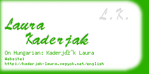 laura kaderjak business card